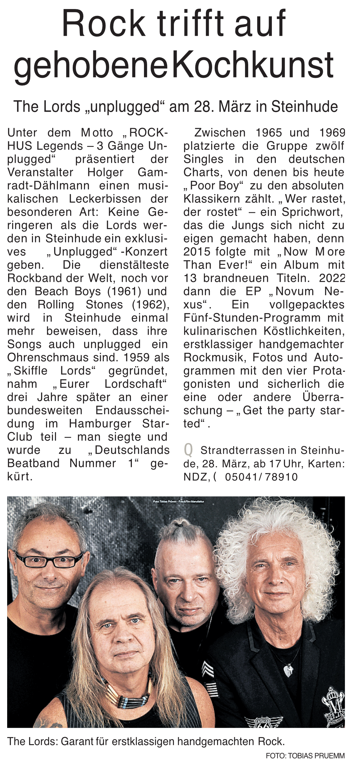 Backstage Ankündigung